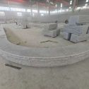 九江 芝麻白异形坐凳，自然面光面弧形加工