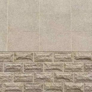 九江 黄金麻自然面蘑菇石配荔枝面干挂