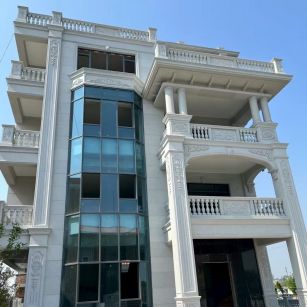 九江 白麻花岗岩别墅外墙干挂效果展示