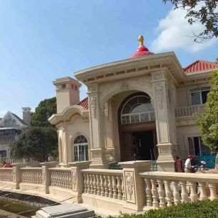 九江 黄金麻花岗岩欧式别墅