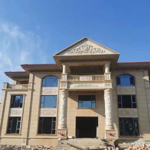 九江 黄金麻花岗岩别墅外墙干挂