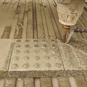 九江 芝麻白花岗岩石材盲人石、盲道石、盲点石