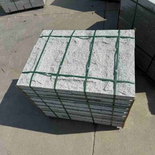 九江 白麻花岗岩石材自然面蘑菇石成品