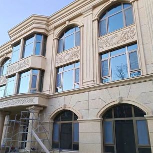 九江 黄金麻花岗岩别墅外墙干挂