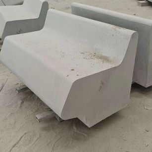 九江 芝麻白花岗岩异形坐凳，石凳