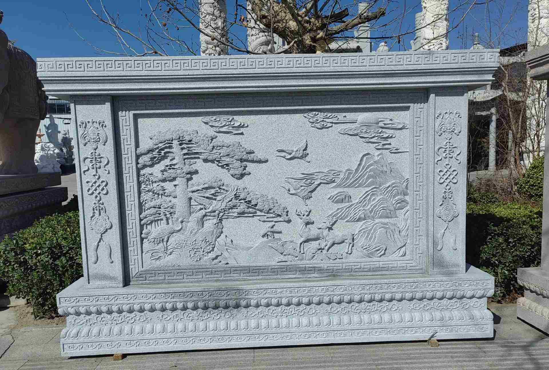 九江 芝麻白大型照壁，屏风，影壁