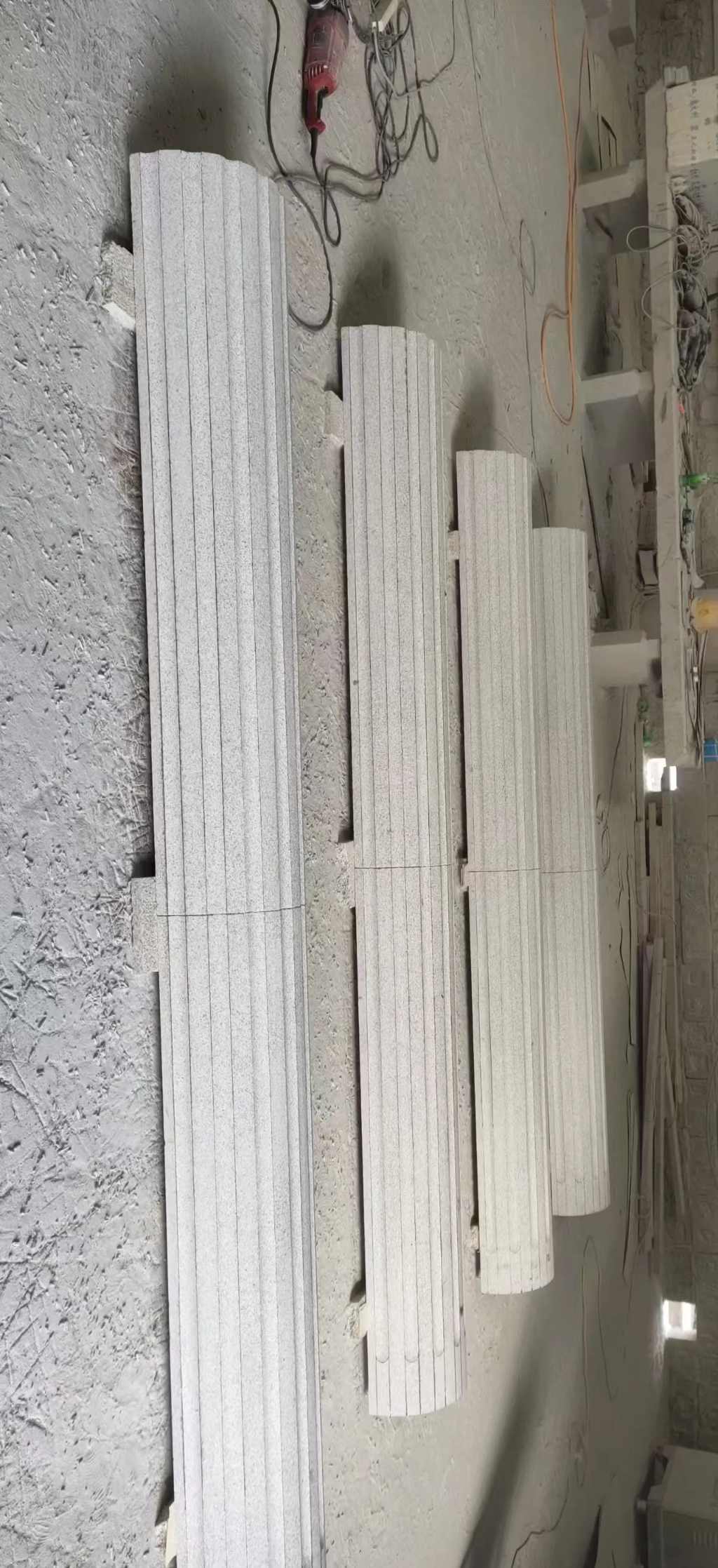 九江 花岗岩厂家带你看白麻花岗岩门楼大柱柱皮