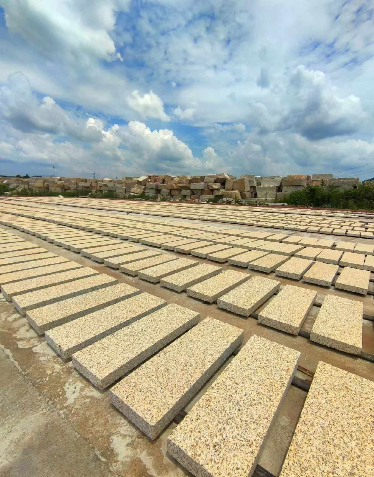 九江 黄金麻荔枝面花岗岩石材地铺石防护中
