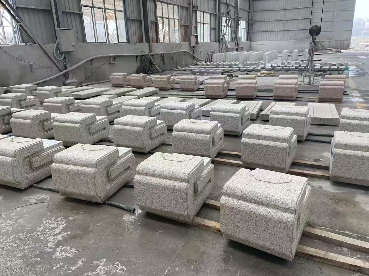 九江 白麻花岗岩异形加工-石凳，坐凳