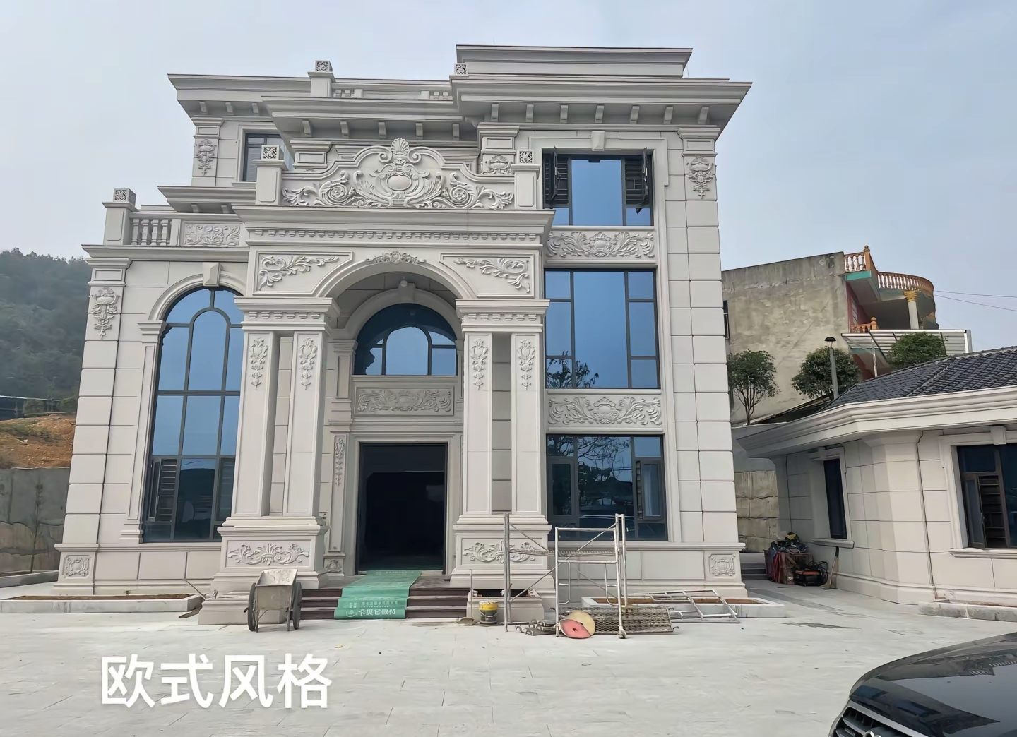 九江 白麻花岗岩别墅外墙干挂