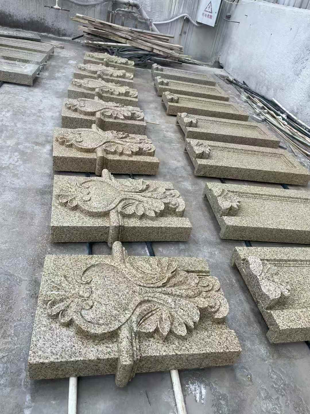 九江 黄金麻花岗岩别墅外墙雕刻板