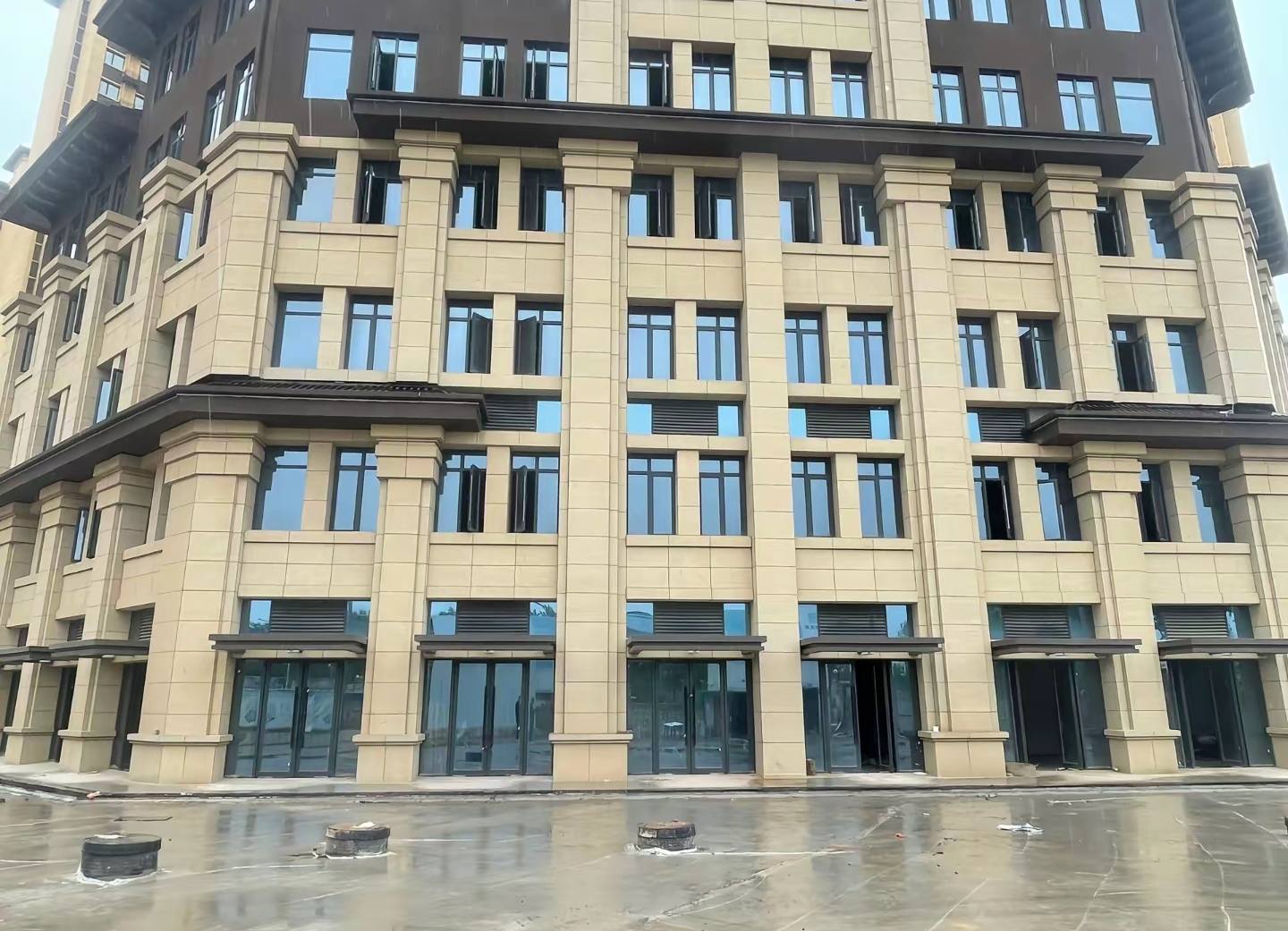 九江 黄金麻花岗岩荔枝面小区外墙干挂