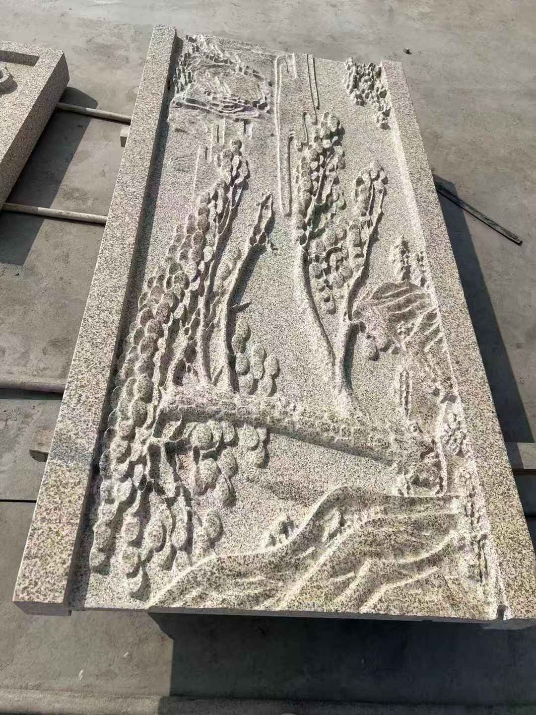 九江 黄金麻雕刻板浮雕迎客松