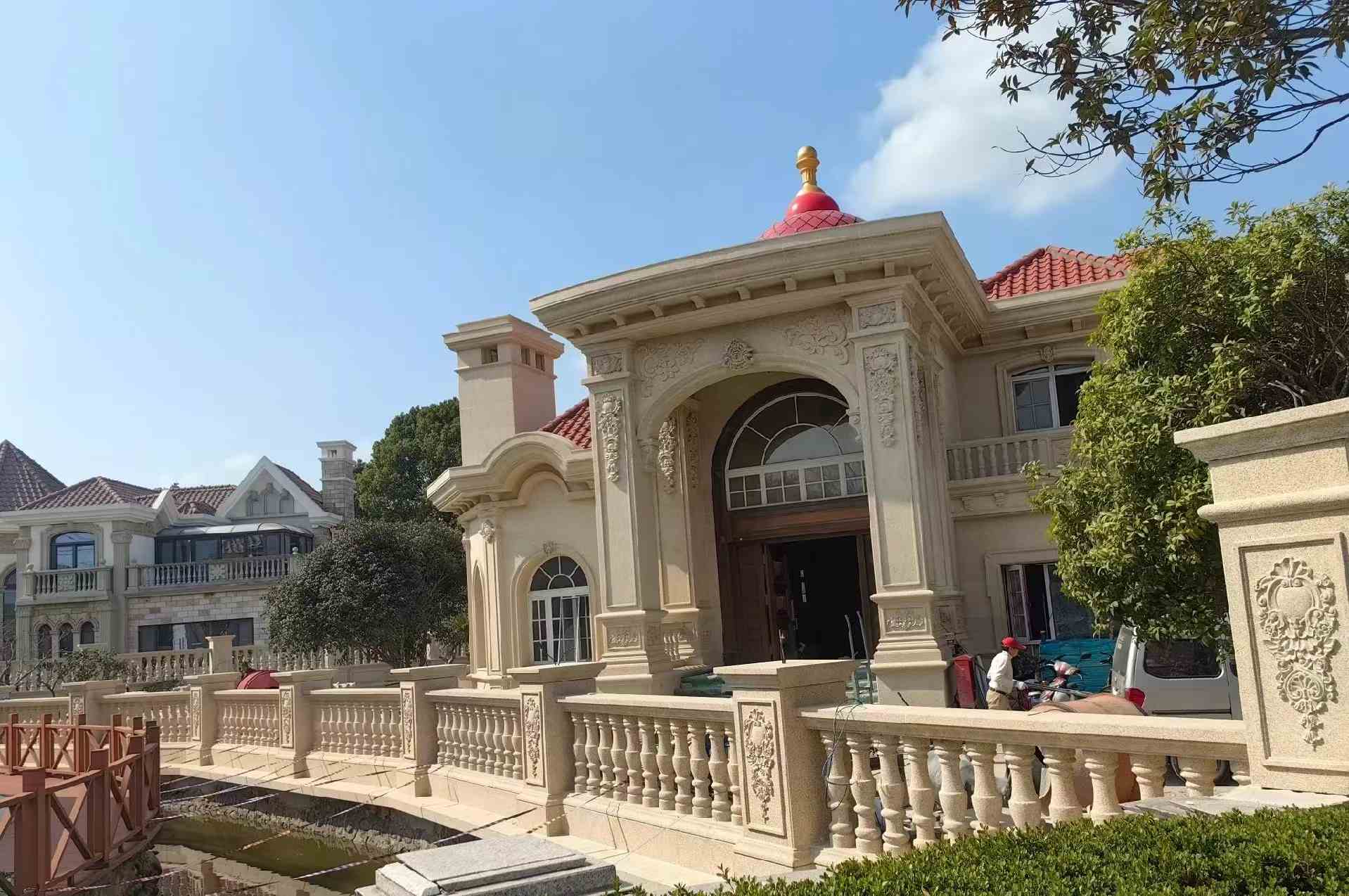 九江 黄金麻花岗岩欧式别墅