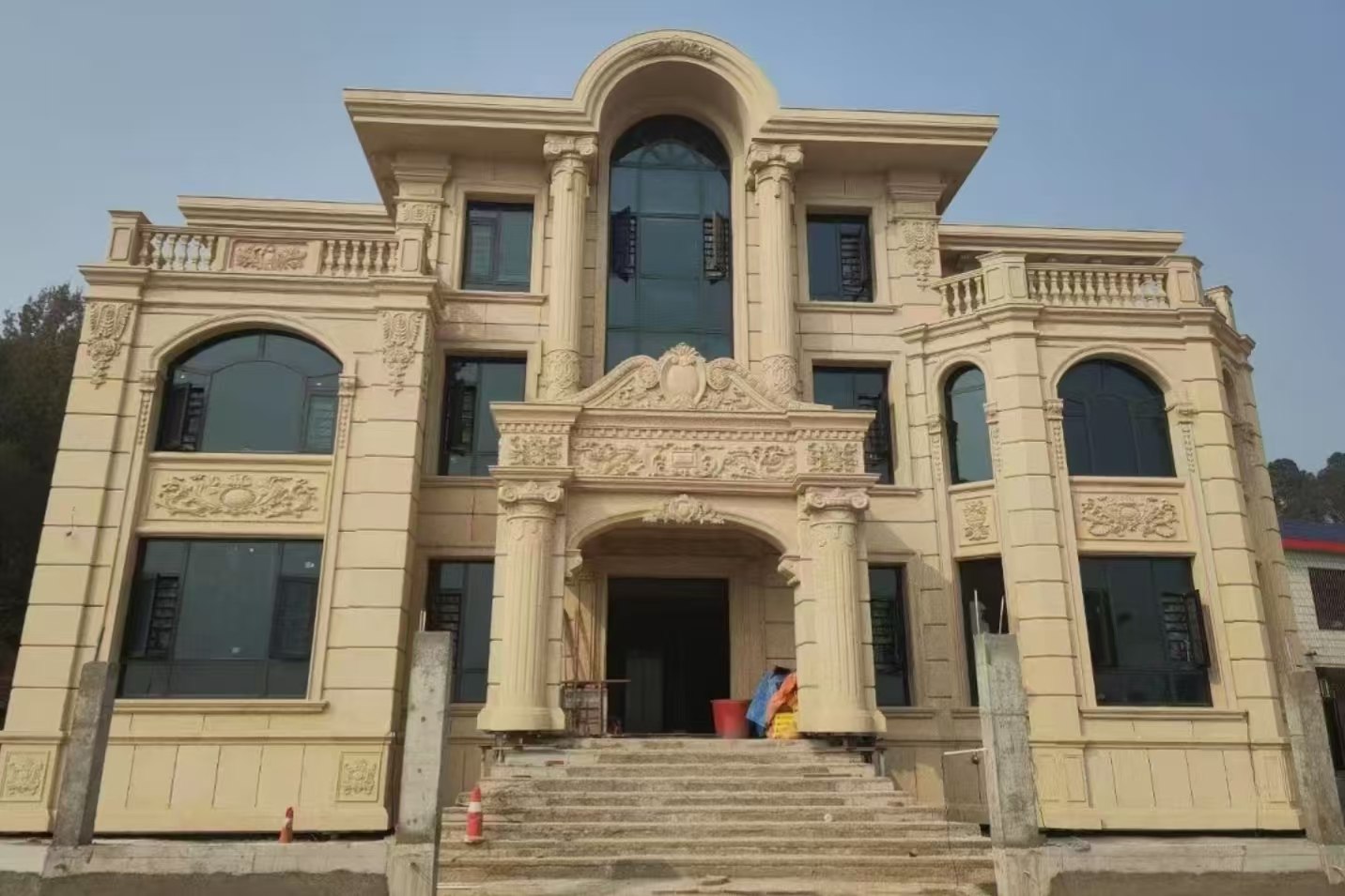 九江 黄金麻花岗岩别墅外墙干挂